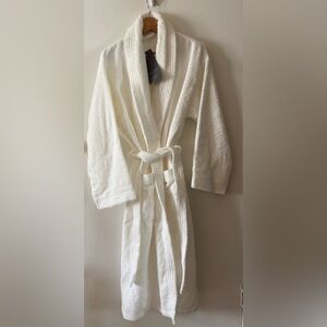 Duxiana White Cotton Terry Robe